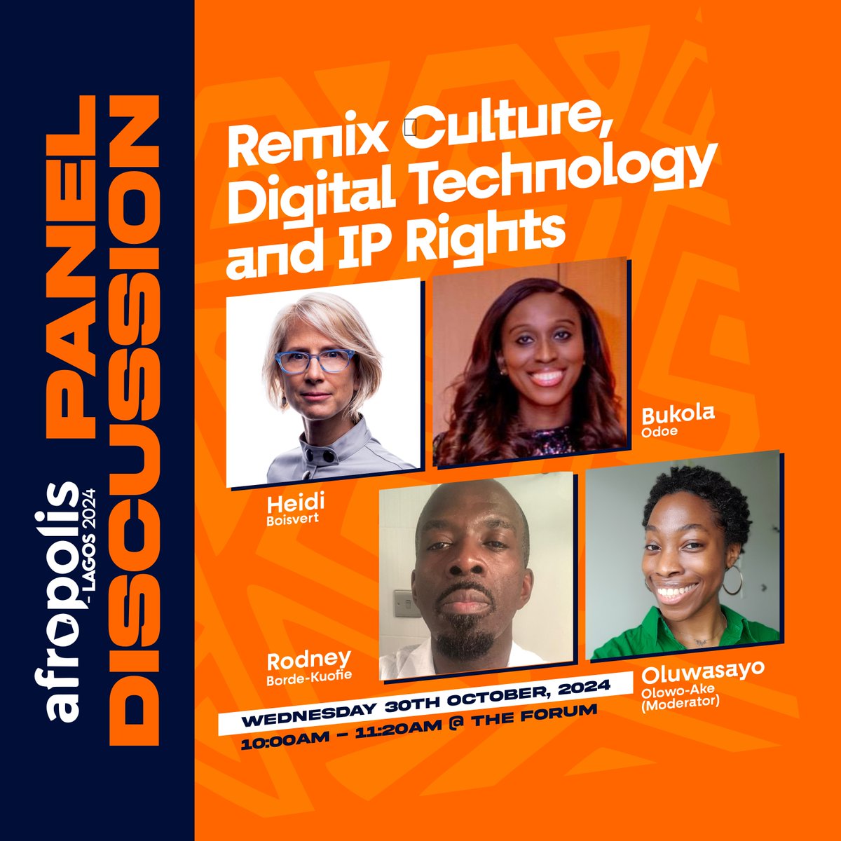ppplagos's tweet photo. We are at Afropolis! Our Special Adviser, Mrs Bukola Odoe joins the Afropolis discussion on Remix Culture, Digital Technology, and IP Rights. Exploring the intersection of creativity, innovation, and ownership. #DigitalTransformation #IPRights #PPPs https://t.co/jpHTpxfWSL