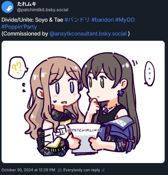 Divide/Unite: Soyo &amp; Tae
(Commissioned by @NongAnnBNK )

Timelapse video available on pixivFANBOX &amp; Patreon! 