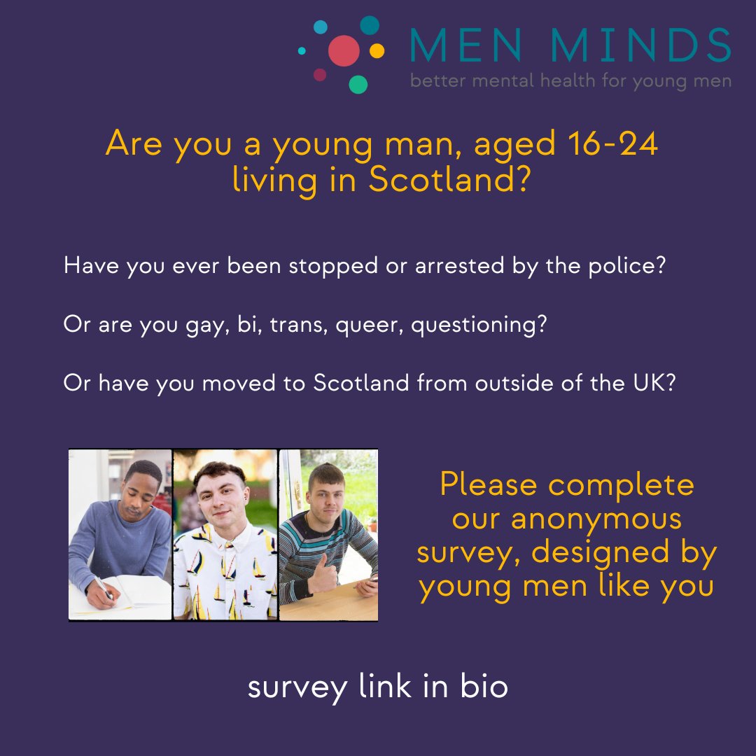 It's the final two days of our survey, which has been designed by young men for other young men. Please help us improve understanding of young men's mental health and mental health research. It's anonymous and only takes 5 mins. tinyurl.com/2vkzfbcj