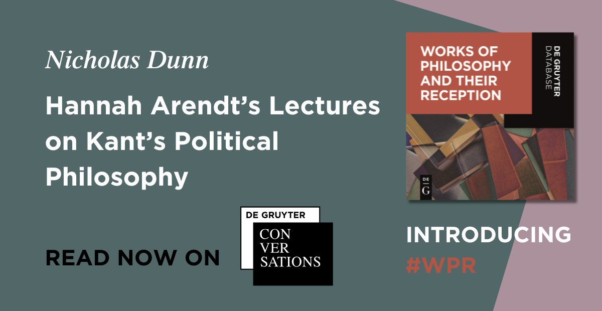 DGB Philosophy ➡️ @dgb-philosophy.bsky.social (@dgb_philosophy) on Twitter photo From a cardboard box in Washington to rapidly growing multilingual and interdisciplinary interest—the story of Hannah Arendt’s Kant lectures is well worth uncovering.
But why should we turn to #Arendt’s reading of #Kant?
<a href="/nm_dunn/">Nick Dunn</a> answers on our blog: blog.degruyter.com/hannah-arendts…
#WPR From a cardboard box in Washington to rapidly growing multilingual and interdisciplinary interest—the story of Hannah Arendt’s Kant lectures is well worth uncovering.
But why should we turn to #Arendt’s reading of #Kant?
<a href="/nm_dunn/">Nick Dunn</a> answers on our blog: blog.degruyter.com/hannah-arendts…
#WPR