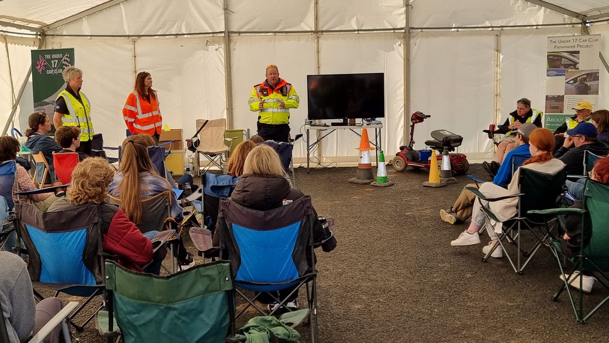 JohnBeckford's tweet photo. @U17Pathfinder #Rufforth enjoyed a visit, discussion and demonstration with the @HighwaysYORKS team yesterday sharing insights into their role in keeping us all safe https://t.co/xwszoKmGmw is all about educating novice drivers to be #safeat17 https://t.co/kt1jNZl340