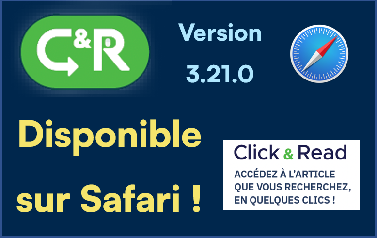 ClickandRead (@_clickandread) on Twitter photo ✳️Bonne nouvelle✳️ La dernière version de #ClickandRead <a href="/INIST_CNRS/">CNRS Inist</a> est disponible sur Safari 18😀Vérifiez vos mises à jour !👍
(En cas de problème, il est toujours possible de désinstaller et réinstaller l'extension) ✳️Bonne nouvelle✳️ La dernière version de #ClickandRead <a href="/INIST_CNRS/">CNRS Inist</a> est disponible sur Safari 18😀Vérifiez vos mises à jour !👍
(En cas de problème, il est toujours possible de désinstaller et réinstaller l'extension)