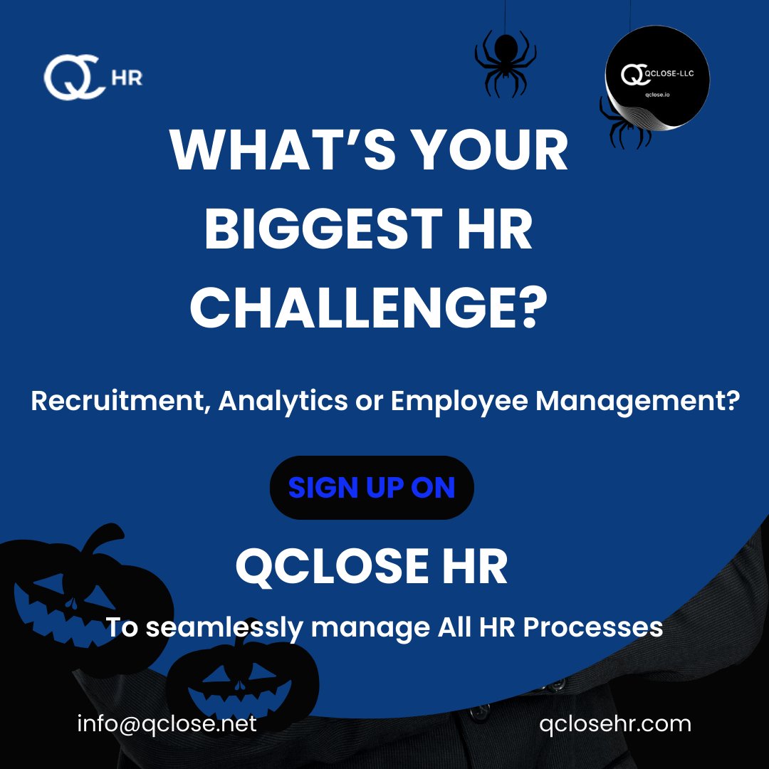 QCloseLLC's tweet photo. What’s your company’s biggest HR challenge? Vote below!
A) Recruitment
B) Compliance
C) Employee
Engagement QCLOSE HR is built to tackle these challenges and more. Sign up and see how we can help your HR team succeed! #HRPoll #HRChallenges #HRTech #QCLOSE https://t.co/UBABwwkp1m