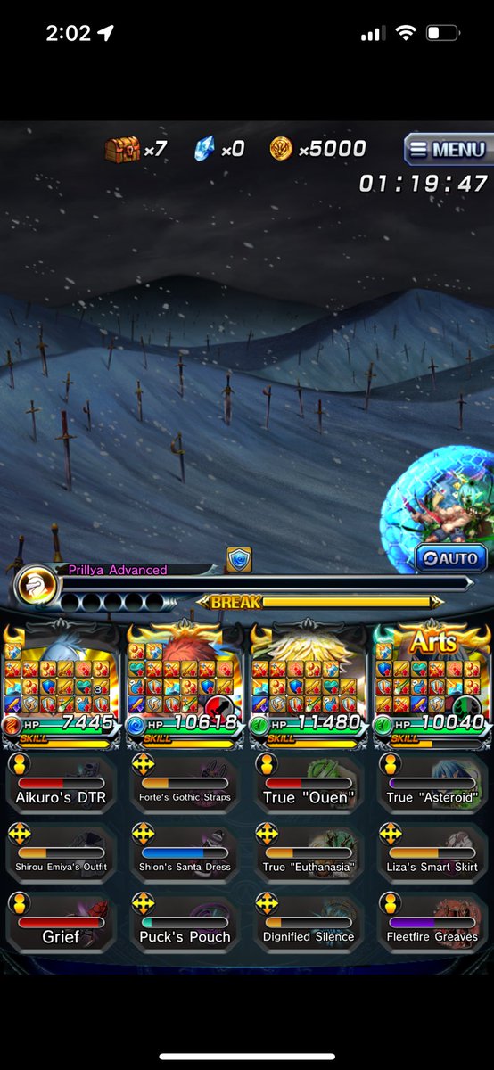 tilithee's tweet photo. @GRDSMN_GLOBAL the copium of not being able to do leaderboard clear so you just decide to do a flex clear with queen rosie #GrandSummonersTA  #PrismaIllya https://t.co/vj40pQfKTV