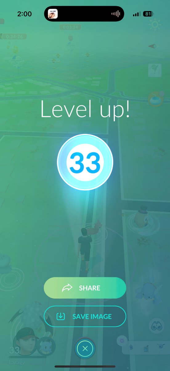 xxlaragyxx's tweet photo. Hit level 33 😎😜

#Pokemongo #Pokemongolevel #halloween2024 #Level33 https://t.co/YiJ87AJpY6