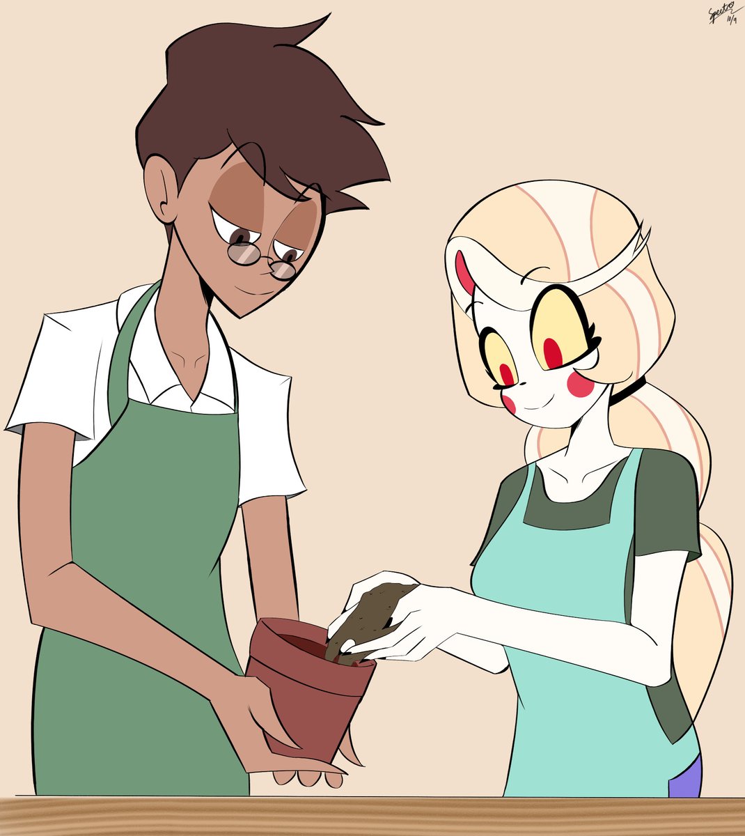 SpookySpectre42's tweet photo. #Charlastor #HazbinHotel https://t.co/dcDH38LkUh