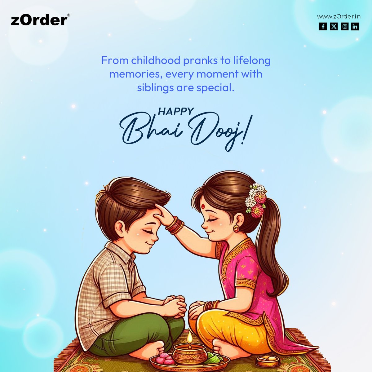 zordertech's tweet photo. On this special occasion, we celebrate the cherished bond between brothers &amp; sisters. This Bhai Dooj, let’s strengthen our ties and foster collaboration for success. 

Wishing you a day filled with joy, love, and prosperity!

#bhaidooj #siblingbond #FestiveWishes #bhaidoojspecial https://t.co/59nOsThQEm