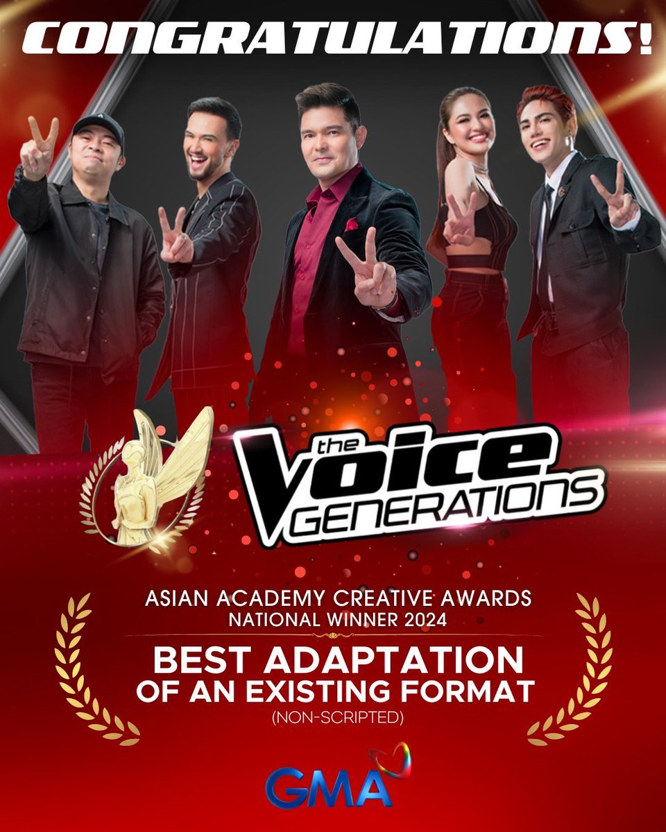 _TheVoiceKidsPH's tweet image. Best adaptation! Thank you to the Asian Academy Creative Awards for supporting our voices here on #TheVoiceGenerations! 🎤🤩