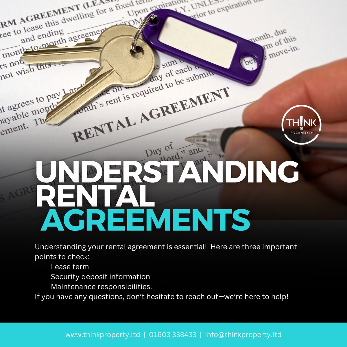 thinkpropertyGY's tweet image. Understanding your rental agreement is essential for a smooth and stress-free renting experience!

Contact us today and let’s make your renting journey as smooth as possible!  🔗 thinkproperty.ltd  

#RentalAgreement #ThinkProperty #TenantTips #PropertyManagement