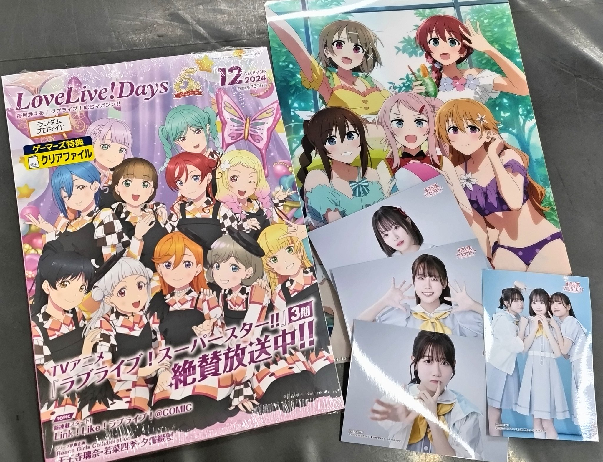 LoveLive!Days 2024年12月号 ゲーマーズ特典 クリアファイル