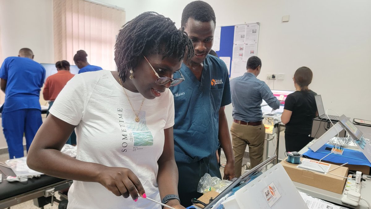 Day 3 of Laparoscopic hands-on skills training at GSI-Kyabirwa Surgical Center.  Elevating surgical expertise to new heights! 🩺 #SurgicalTraining #GlobalHealth #LaparoscopicSurgery #Surgery #HealthcareInnovation