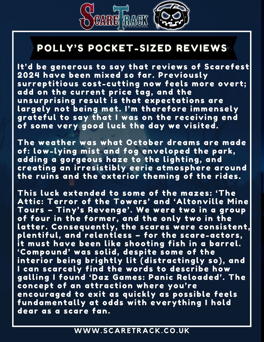 Check out Polly’s pocket-sized review of Alton Towers Scarefest