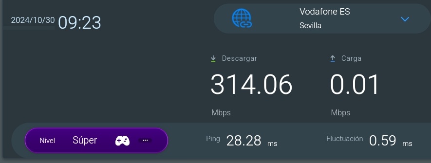 FranCaballa's tweet photo. @Lowi_es ¿Algún usuario que entienda,  se pueda conectar al Router, y pueda hacer un test de velocidad?.

Lo curioso en mi caso, la velocidad de descarga va perfecta (300 megas), y la velocidad de carga, es 0,01 megas.

Sin velocidad de carga, no se puede navegar. @Lowi_es https://t.co/Ta2AgyD6mA