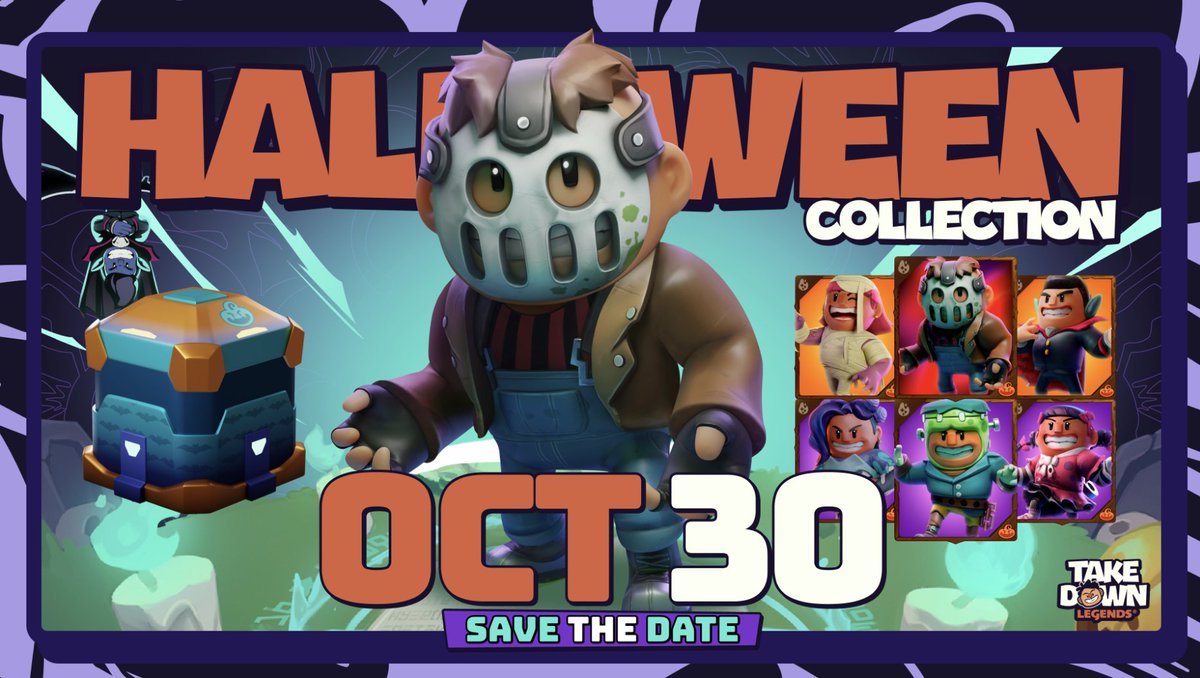 Vlammie_TDL's tweet photo. Gm!
Today the Halloween collection will release for @TakedownLegends ! Which skin are you most excited for? I want the Dracula one the most!

#TakedownLegends https://t.co/Epe1QC8ott