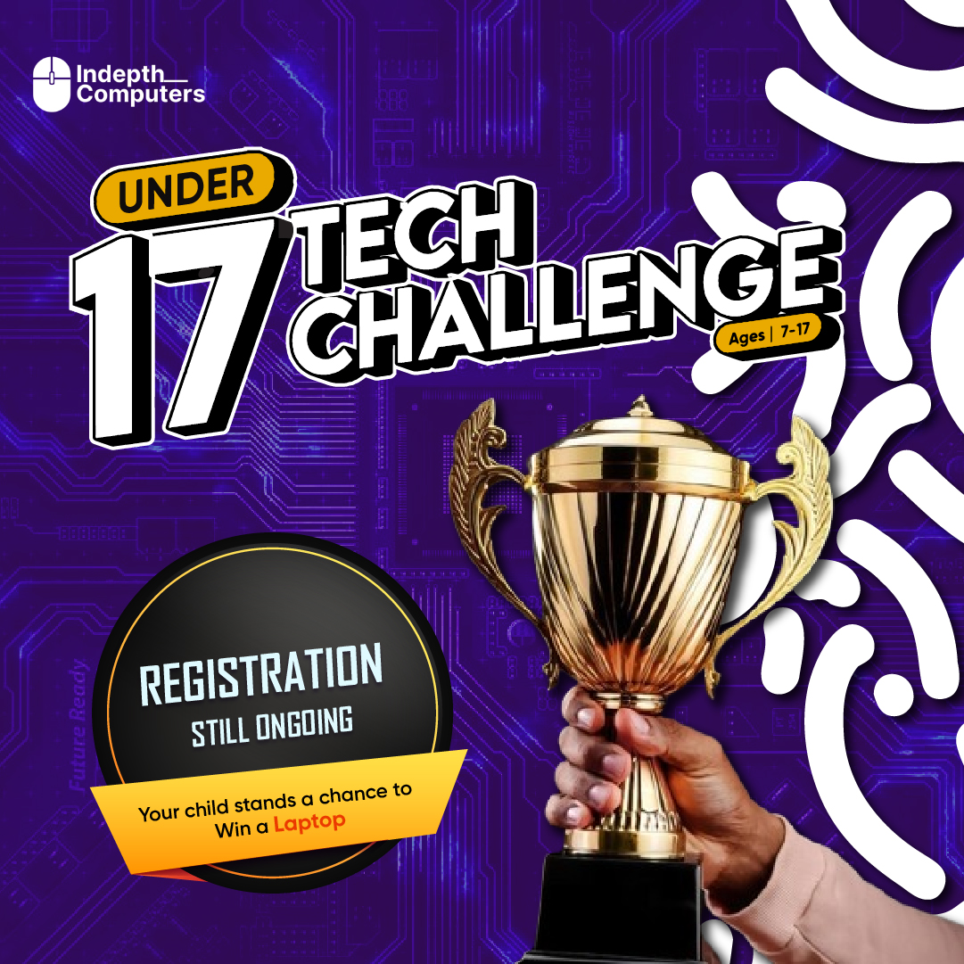 Indepthcomputer's tweet image. Under 17 Tech Challenge! 🚀 Ages 7-17 can compete to win a laptop &amp;amp; showcase their skills. Registration still open!🏆 #FutureInnovators #YouthInTech #IndepthComputers