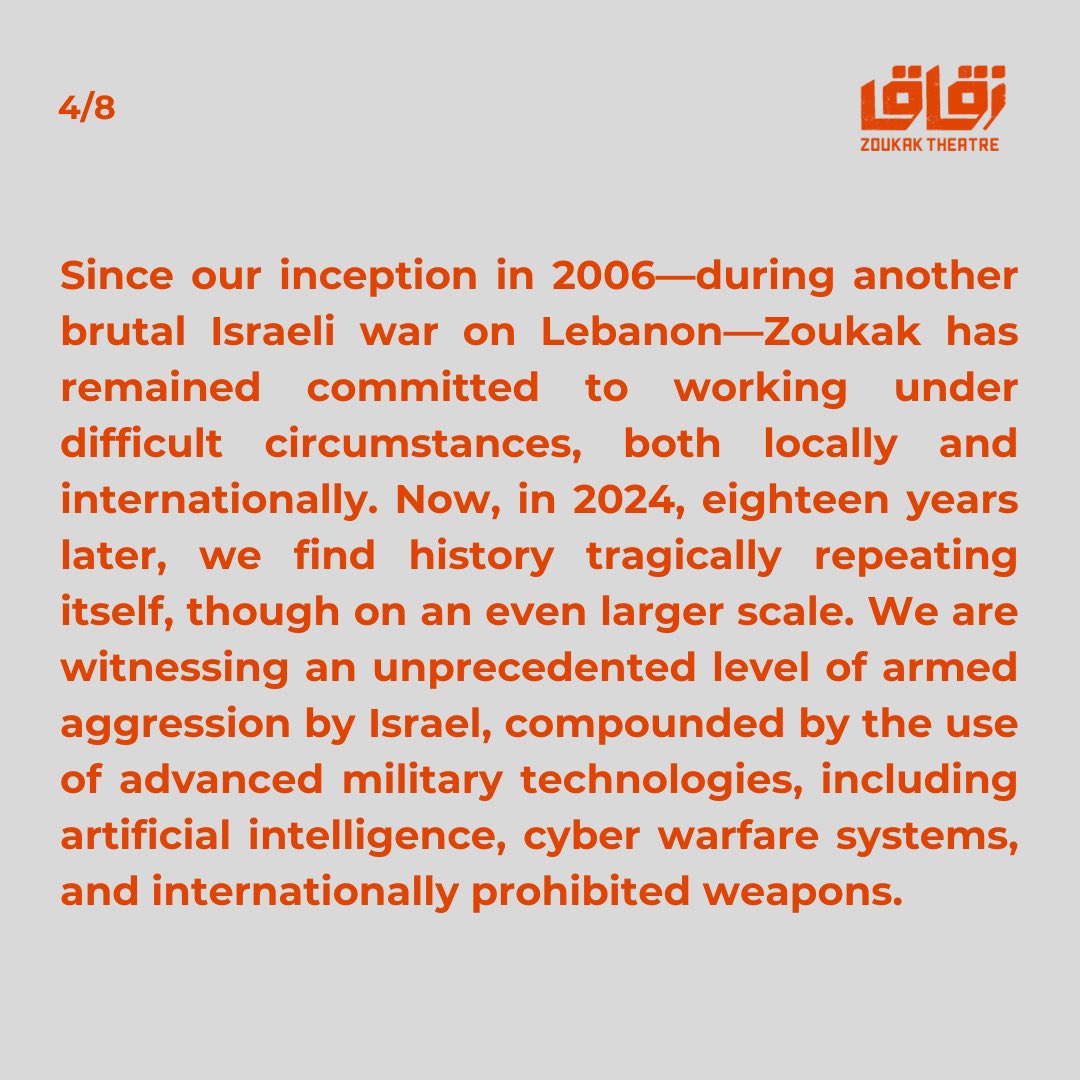 Zoukak Theatre زقاق (@zoukaktheatre) on Twitter photo 