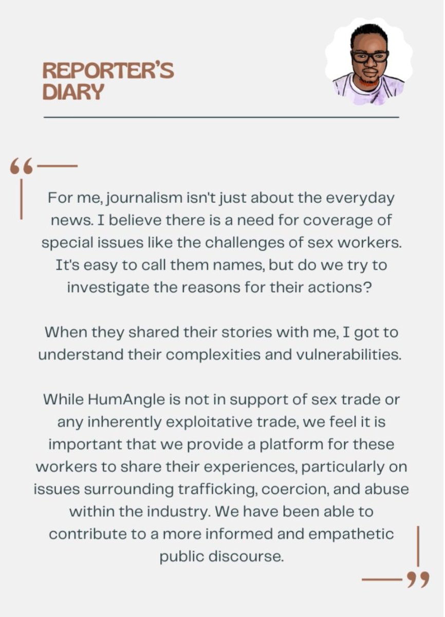 AdejumoKabir2's tweet photo. Why @HumAngle_ did #IntoTheDepths documentary on sex trade and sex workers.
#PriceOfPleasure
#SexForMoney
#SexForFood
#SexForSurvival
#HumanTrafficking https://t.co/KbQqFGZQnM