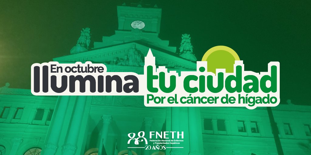 fehigado's tweet photo. 🙌 Hoy es el Día Mundial del Cáncer de Hígado, un día para aumentar la concienciación de la población general en torno a esta enfermedad

Hoy se iluminarán distintos edificios a lo largo del país del color representativo de esta enfermedad, el verde 🟢

 #PonLuzAlCancerDeHigado https://t.co/ubS42ERVcS