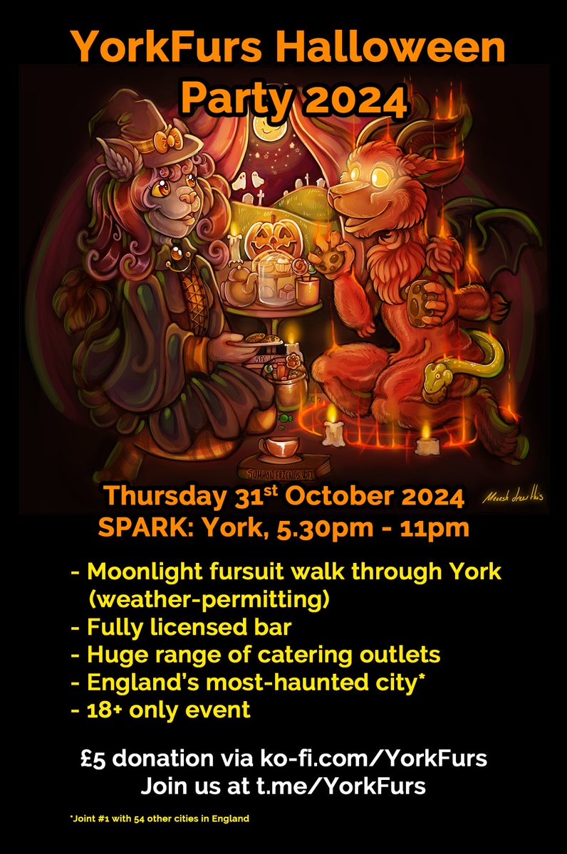 YorkFurs (@york_furs) on Twitter photo Hey all, don't forget about our Halloween event tomorrow. Gather <a href="/SparkYorkCIC/">SPARK:York</a> from 5:30 onwards. We'll be doing a fursuit walk (weather depending) and have a dedicated fursuit lounge space available. Come along and celebrate Halloween with fun. Hey all, don't forget about our Halloween event tomorrow. Gather <a href="/SparkYorkCIC/">SPARK:York</a> from 5:30 onwards. We'll be doing a fursuit walk (weather depending) and have a dedicated fursuit lounge space available. Come along and celebrate Halloween with fun.