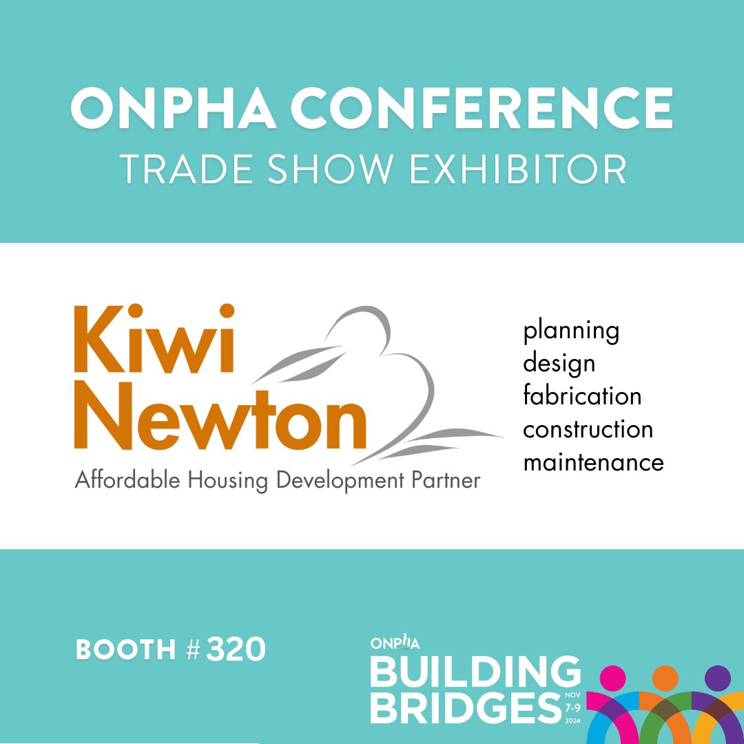 Kiwi Newton is excited to announce our participation in the 2024 Ontario Non-Profit Housing Association (ONPHA) Conference in Ottawa as an exhibitor! 

Join us at booth 320 to learn about how our modular construction expertise can make affordable housing projects a reality.