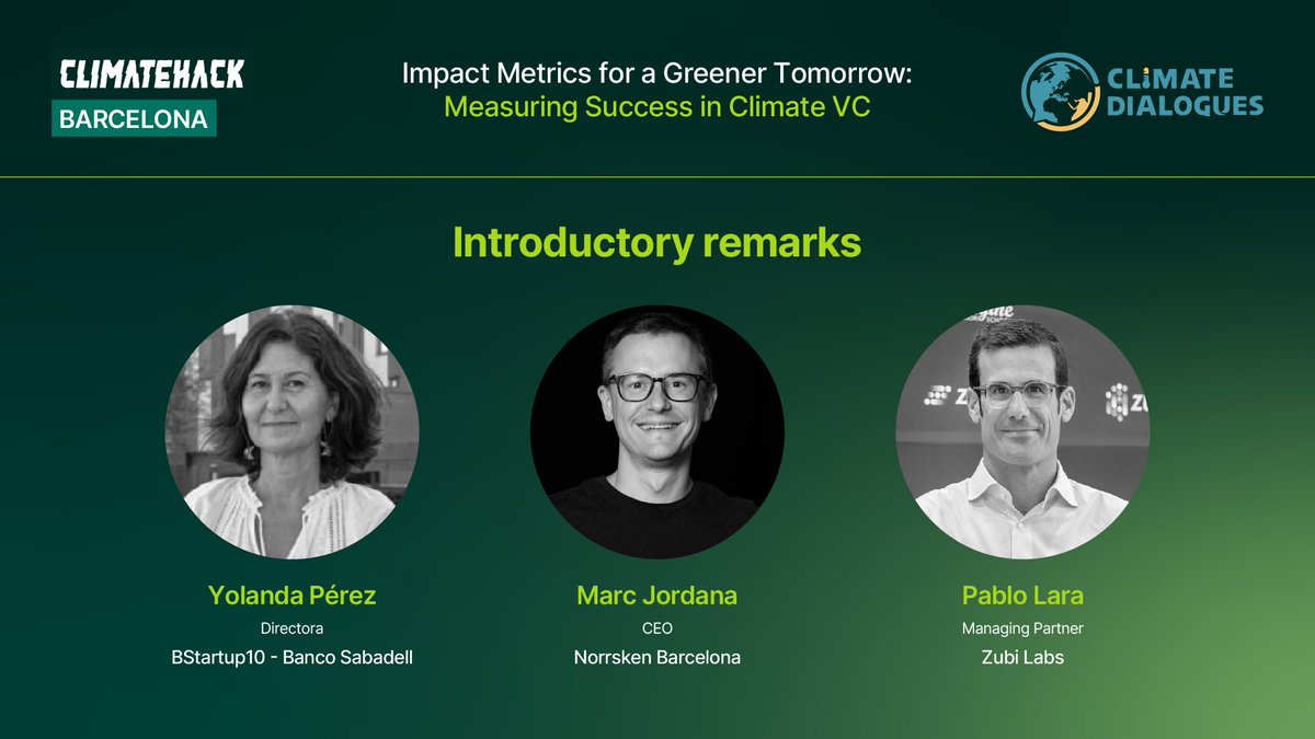 Zubi Labs (@zubilabs) on Twitter photo <a href="/InclimoFund/">Inclimo Climate Tech Fund</a> <a href="/BancoSabadell/">Banco Sabadell</a> <a href="/BStartup/">BStartup</a> <a href="/norrskenBCN/">Norrsken Barcelona</a> <a href="/yolandapss/">yolanda pérez sáez</a> <a href="/EIF_EU/">European Investment Fund</a> <a href="/WorldFund/">World Fund</a> <a href="/DCVC/">DCVC</a> <a href="/Fernando_Casado/">Fernando Casado</a> Introductory remarks by:
❇️ <a href="/yolandapss/">yolanda pérez sáez</a> (<a href="/BStartup/">BStartup</a>)
❇️ Marc Jordana (<a href="/norrskenBCN/">Norrsken Barcelona</a>)
❇️ Pablo Lara, Managing Partner at #ZubiLabs <a href="/InclimoFund/">Inclimo Climate Tech Fund</a> <a href="/BancoSabadell/">Banco Sabadell</a> <a href="/BStartup/">BStartup</a> <a href="/norrskenBCN/">Norrsken Barcelona</a> <a href="/yolandapss/">yolanda pérez sáez</a> <a href="/EIF_EU/">European Investment Fund</a> <a href="/WorldFund/">World Fund</a> <a href="/DCVC/">DCVC</a> <a href="/Fernando_Casado/">Fernando Casado</a> Introductory remarks by:
❇️ <a href="/yolandapss/">yolanda pérez sáez</a> (<a href="/BStartup/">BStartup</a>)
❇️ Marc Jordana (<a href="/norrskenBCN/">Norrsken Barcelona</a>)
❇️ Pablo Lara, Managing Partner at #ZubiLabs