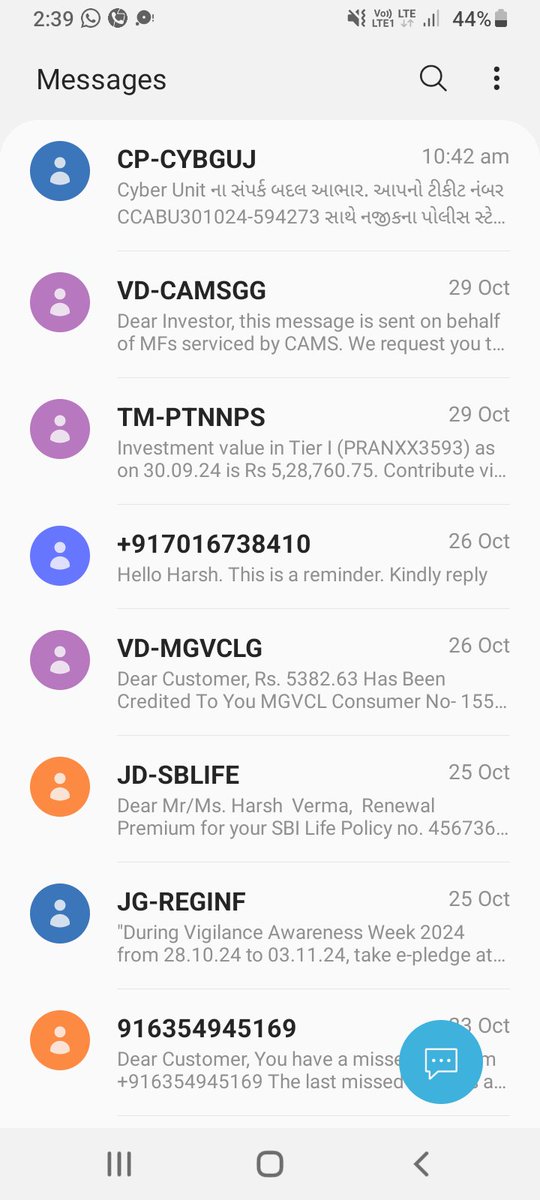 Anything830500's tweet photo. @JioCare @reliancejio @truecaller_in @Truecaller @SPTapi Check this photo. Harsh Verma Potential fraud, block list, text message someone using my number in Indian post, adhar card otp automatic messages. No solution given by jio. Though complaint many times. https://t.co/RehyGCqgDx