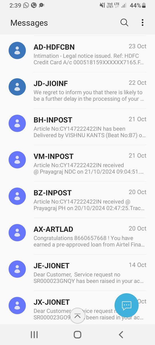 Anything830500's tweet photo. @JioCare @reliancejio @truecaller_in @Truecaller @SPTapi Check this photo. Harsh Verma Potential fraud, block list, text message someone using my number in Indian post, adhar card otp automatic messages. No solution given by jio. Though complaint many times. https://t.co/RehyGCqgDx