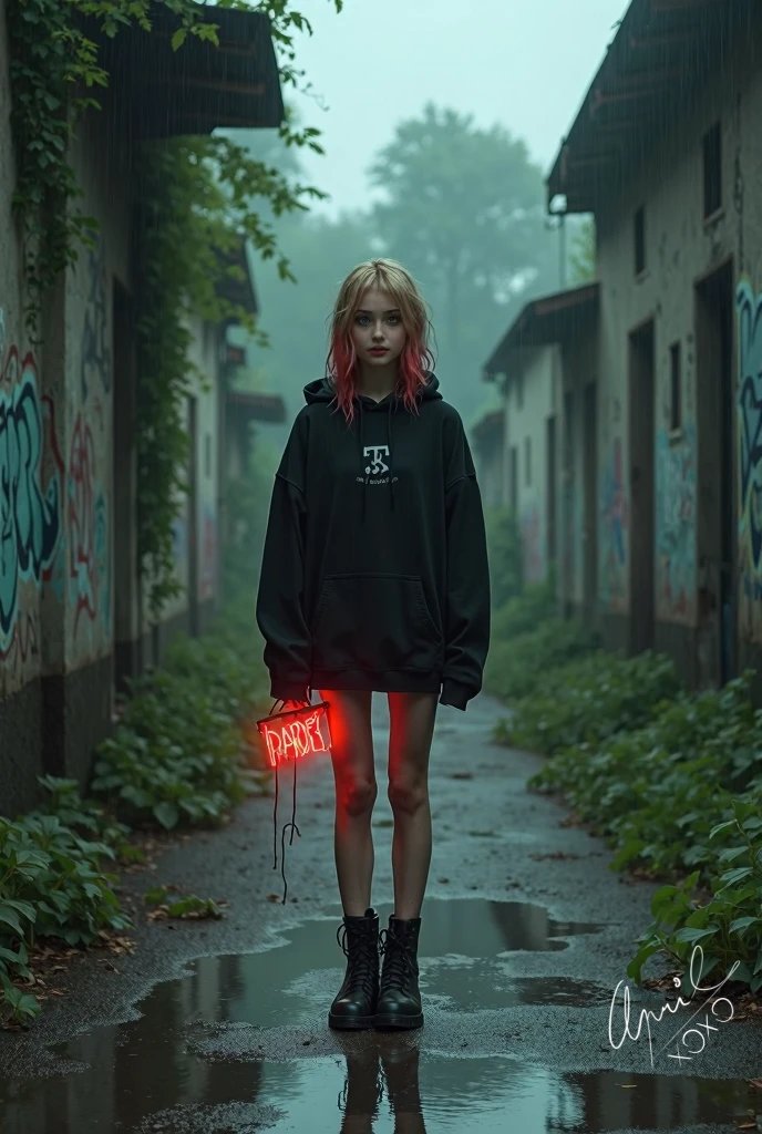 DeniedBySystem's tweet photo. Lost in the rain, but glowing from within. Sometimes you have to walk alone to find your own light. 🌧️💡
#LostAndFound #NeonSoul #RainyDays #UrbanAdventure #FindYourLight #AprilXOXO https://t.co/90HqJaJn3y