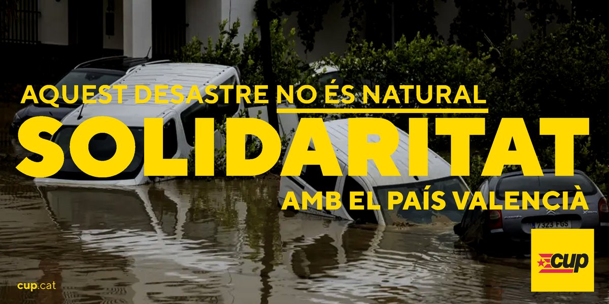 SOLIDARITAT AMB EL PAÍS VALENCIÀ

⬛️ Aquest desastre no és natural ⬛️