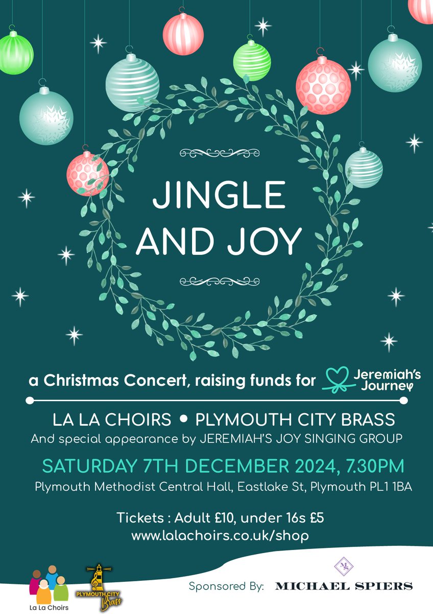 JINGLE AND JOY FOR JEREMIAH'S JOURNEY |  #christmas2024
After their big success last year, the outstanding La La Choirs are back with a BANG! to raise money for JJs.
lalachoirs.co.uk/.../jingle-and…
#lalachoirs #christmaschoir