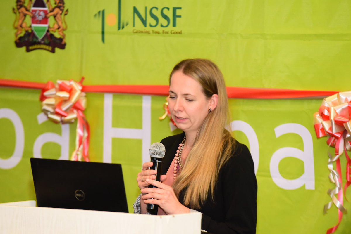 NSSF_ke's tweet photo. Today, the CEO/Managing Trustee was joined by stakeholders from the @drckenya ,@ilo , @Refugees , and the Department of Refugee Services (DRS) for the launch of the Haba Haba product. This initiative aims to enhance social security coverage for refugees under the NSSF. https://t.co/1H5Uz1xzEG