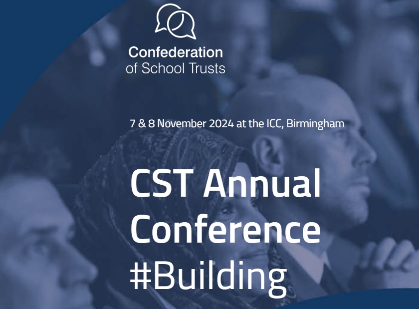 🎓We are exhibiting at the CST Annual Conference🎓

If you are attending the Confederation of School Trusts Annual Conference on the 7th and 8th October at the International Convention Centre in Birmingham, be sure to come and say hello! We will be found on stand B8 😃