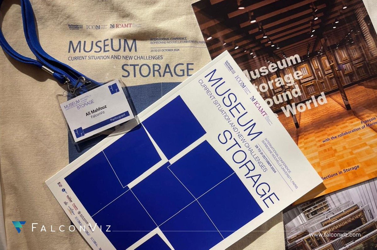 FalconViz's tweet photo. At FalconViz, we’re excited to be represented at the ICOM International Symposium on Museum Storage at Sorbonne Nouvelle University in Paris. 

#ICOM #MuseumStorage #CulturalHeritage #Documentation #Egypt #FalconViz https://t.co/ut9DN2CHd7