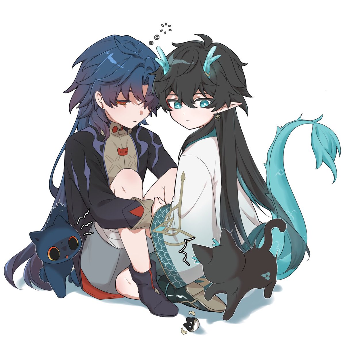 rin010mnyfzr's tweet photo. ショタじたと猫たち🐈🐈‍⬛ https://t.co/bwBBCLIxwB