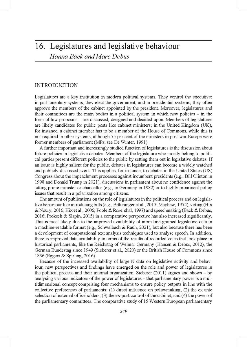 Marc Debus (@debusmarc) on Twitter photo Happy to have contributed a chapter on “Legislatures and legislative behaviour” with @HannaEBack to the Handbook of Comparative Political Institutions (elgaronline.com/edcollbook/boo…). Thank you very much for the invitation to write such a chapter for the handbook, <a href="/rfrbrghs/">Rahel Freiburghaus (b/sky)</a> and Adrian! Happy to have contributed a chapter on “Legislatures and legislative behaviour” with @HannaEBack to the Handbook of Comparative Political Institutions (elgaronline.com/edcollbook/boo…). Thank you very much for the invitation to write such a chapter for the handbook, <a href="/rfrbrghs/">Rahel Freiburghaus (b/sky)</a> and Adrian!