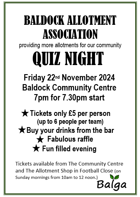 balga_online's tweet photo. #quiznight #baldock #providngallotments https://t.co/WkmuzZDhN8