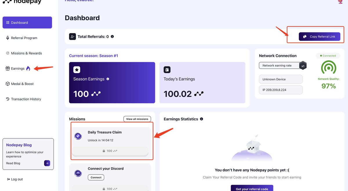 0撸挂机项目～Depin带宽挖矿Nodepay空投教程】 ✓反正都是挂机，可以把挂机项目一起上了，但是真的要注意确保登陆邮箱是可以长期使用的，别最后空投来了，邮箱账号没了。  ✳️【项目介绍】Nodepay @nodepay_ai 是一个为