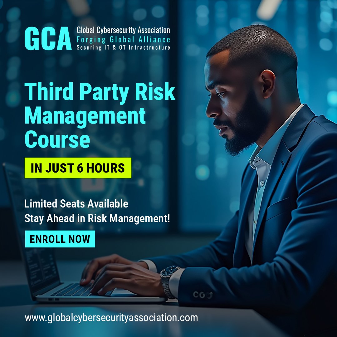 gcaforum's tweet image. Are third-party risks putting your organization at risk?

Click the link to learn more and enroll now!
globalcybersecurityassociation.com/courses/third-…

#ThirdPartyRiskManagement #CybersecurityCourse #ComplianceStandards #ITTeamTraining #GCA #RiskManagementExperts #EnrollNow