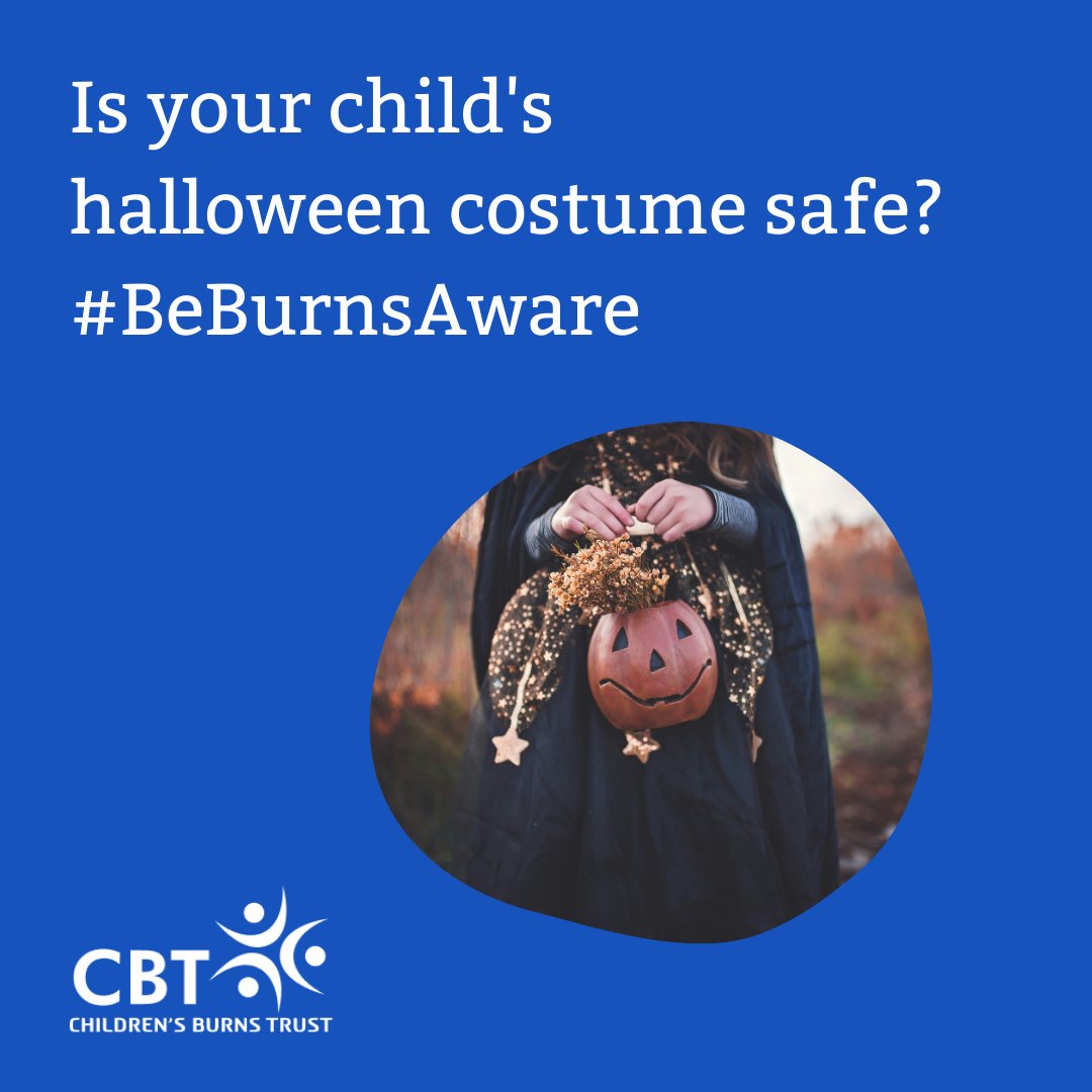 Is your child's halloween costume safe? 
🧟 Who are you buying it from?
☠️ Has it got a CE marking?
⚠️ Check the packaging and labels
💥 Have there been product recalls?
🦉 What are the safety instructions?
🔥 Beware of naked flames
 
#BeBurnsAware 🎃 cbtrust.org.uk/get-informed/c…