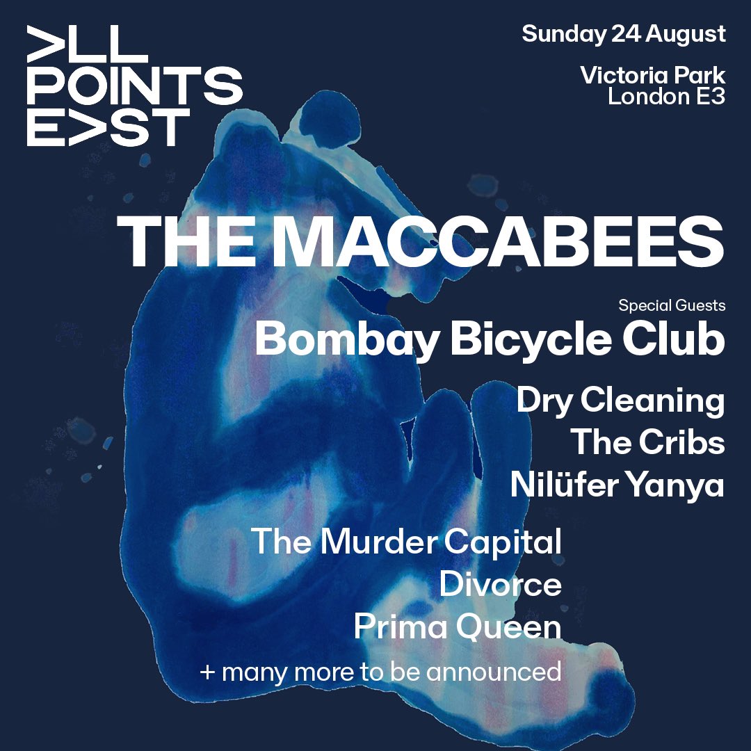 Here we go. Some of our favourite artists in the world are joining us next year at <a href="/allpointseastuk/">All Points East</a>.

Pre-sale tickets are on sale now if you signed up. 

General sale starts 10am tomorrow.

Feels like it’s going to be special. Good luck. 

The Maccabees x