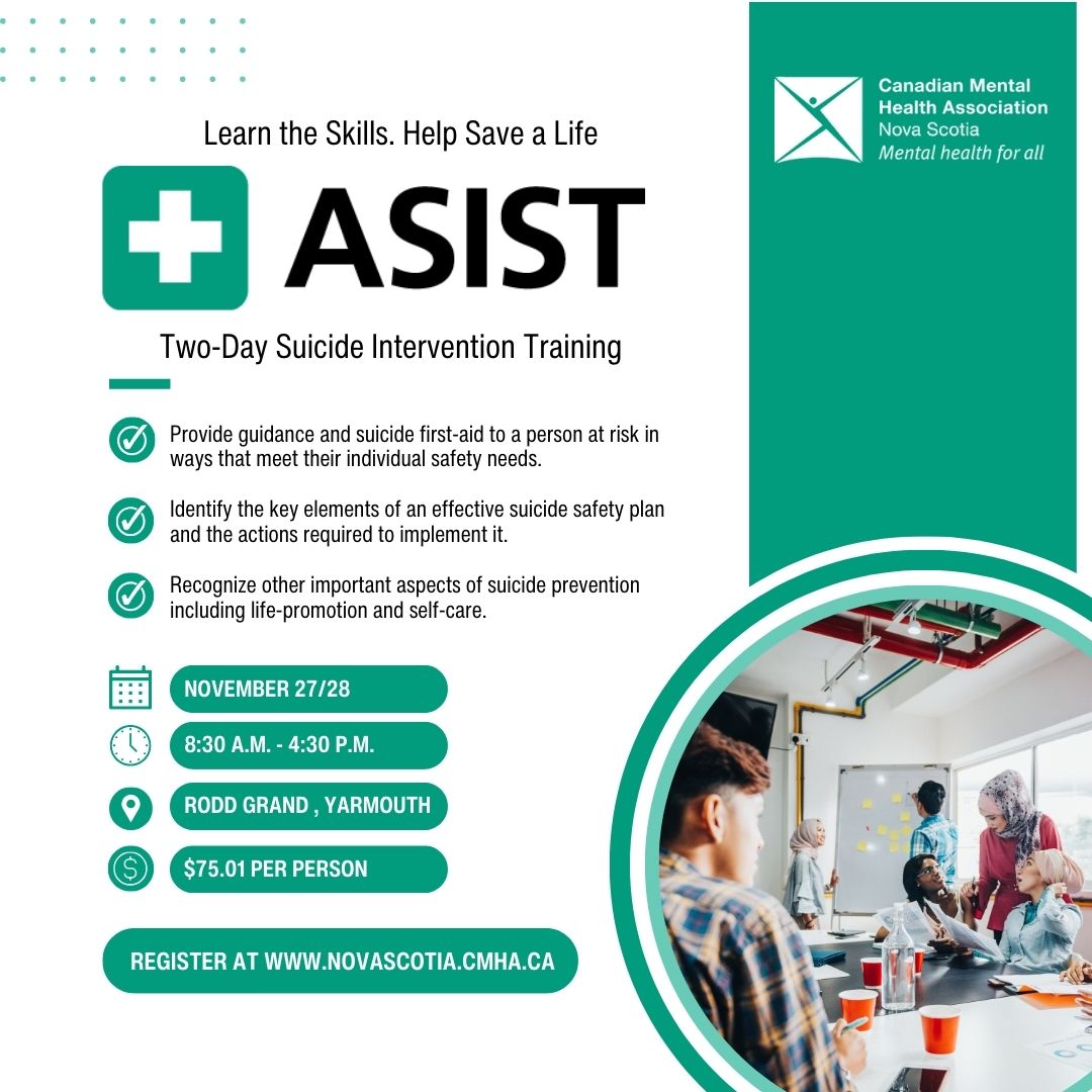 Join us for this transformative two-day workshop designed for anyone over 18 who wants to learn vital suicide first aid intervention skills. 

🔗 Register now and take the first step towards making a difference! eventbrite.ca/e/104493994249…