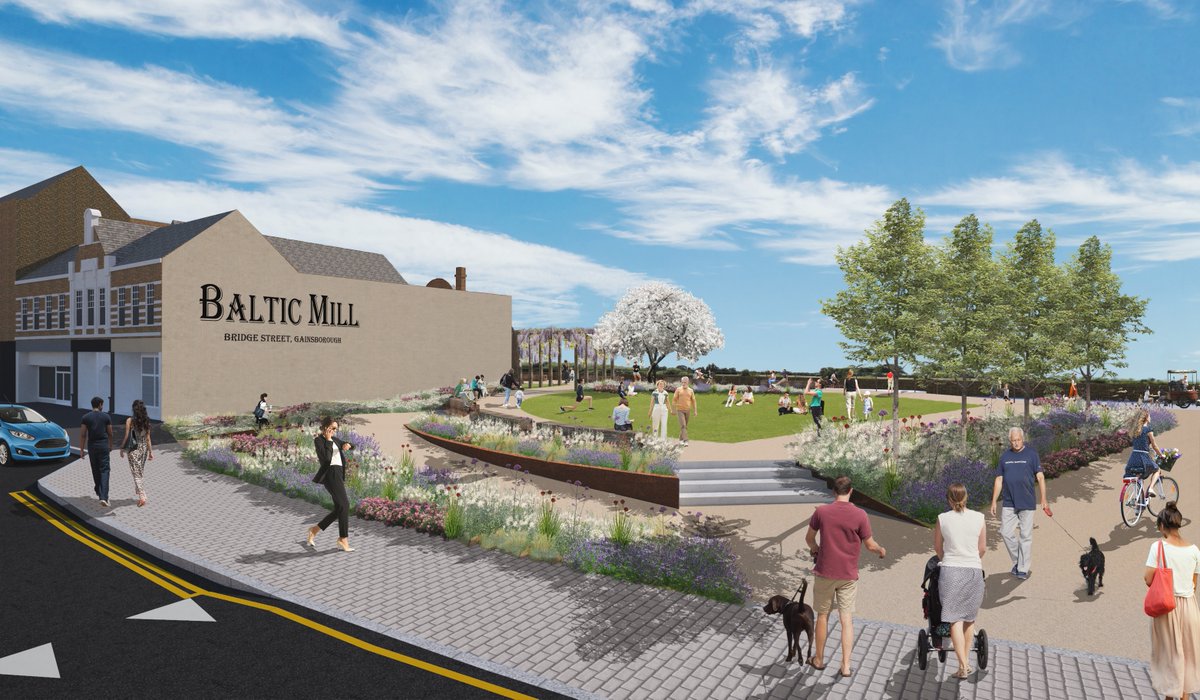 Exciting news! Work has started to regenerate the Baltic Mill site into a park as part of the Levelling Up Fund, Thriving Gainsborough Programme. 
The Invest Gainsborough website has been updated with key information. investgainsborough.com/luf/parks/ 
🚧