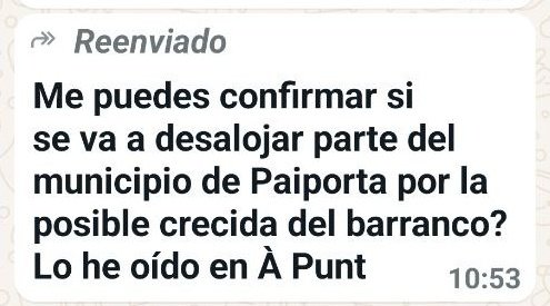 🔴 Está circulando un nuevo BULO por redes sociales, en el que se indica que se va a desalojar parte del municipio de Paiporta por una nueva posible crecida del barranco 

🔴 Está información ES FALSA

🔴 Mantente informado en fuentes oficiales: <a href="/GVA112/">Emergències 112CV</a>

#Dana #TemporalDeLevante