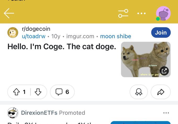 <a href="/mrpunkdoteth/">Mrpunk.eth</a> A DOGE successor with a story - $COGE! Launched the day before Kabosu’s passing, held by an OG dev with a master plan…..

🐶 
🐱 

tnivzr4FtqkdaRDt7ByEkiAr8QQAo3rBkQ25KcNA1Pg