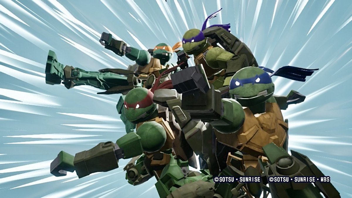 danyopatten's tweet photo. 🐢 🐢 🐢 🐢 

#GundamBreaker4 #gb4 #ガンダムブレイカー4 #ガンブレ4 #TMNT https://t.co/6YGdM3yDcT