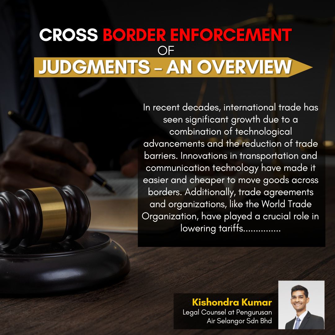 lextalkworld's tweet image. CROSS BORDER ENFORCEMENT OF JUDGMENTS – AN OVERVIEW - Kishondra Kumar

Read Full Article: lextalk.world/post/cross-bor…

#lextalkworld #CrossBorderLitigation #EnforcementOfJudgments #InternationalLaw #JudicialRecognition #LegalFramework #TradeAndLaw #DisputeResolution #GlobalCommerce