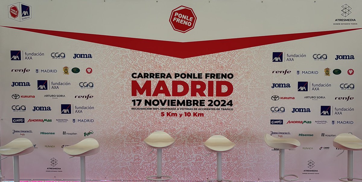 Carreras Ponle Freno (@carreraspf) on Twitter photo Todo preparado para Presentación Oficial de la <a href="/Ponle_Freno/">Ponle Freno</a> Madrid 2024 🛑
🗓️ 17 de noviembre
¡Correr salva vidas! ♥️ Todo preparado para Presentación Oficial de la <a href="/Ponle_Freno/">Ponle Freno</a> Madrid 2024 🛑
🗓️ 17 de noviembre
¡Correr salva vidas! ♥️