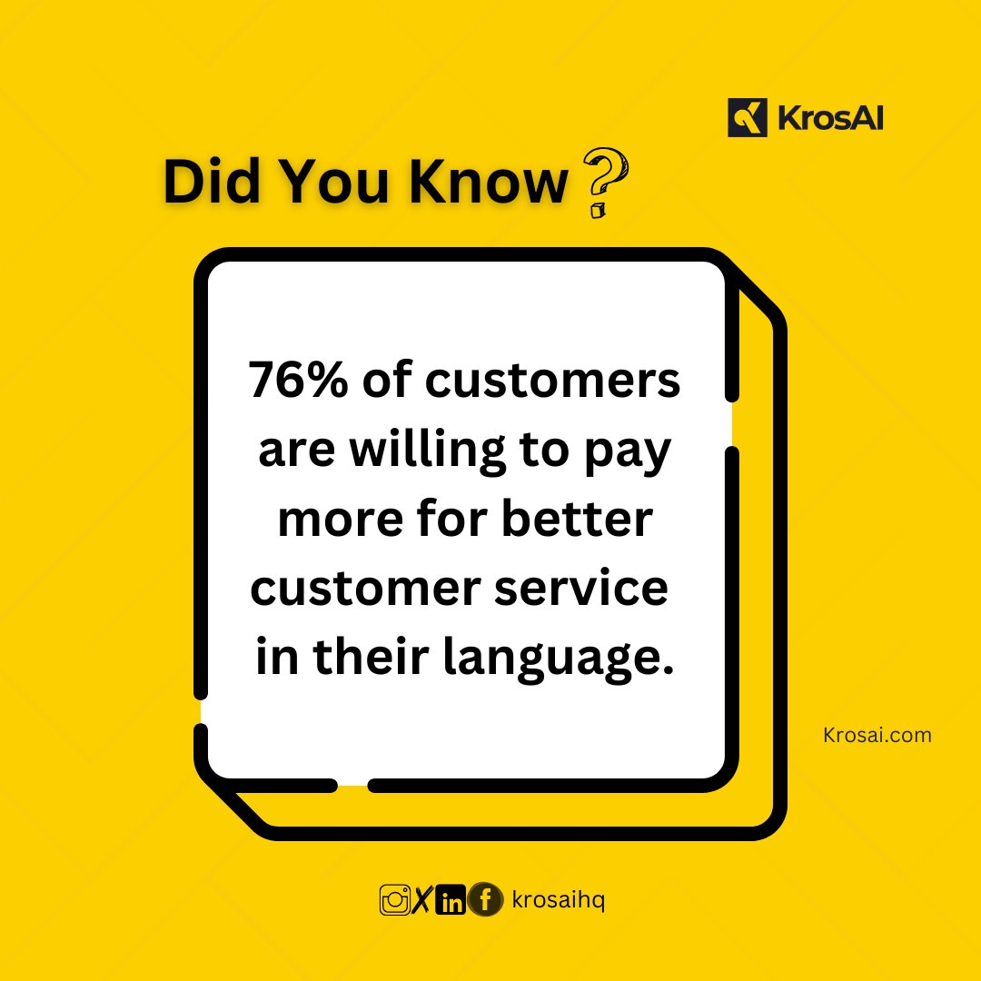 The more you delay switching to multilingual customer support, the more money you leave on the table.

Join the moving train today!

krosai.com