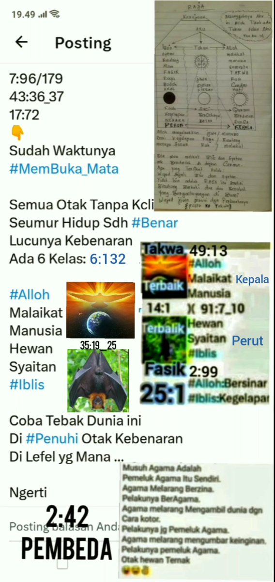 MasSuyatno1's tweet photo. @NarasiNewsroom Cerita Lucu
18:54/103_104
24:44
👇
Siang dan Malam Berotasi
Di Tempat yg Sama
Rajawali dan Kalong
Hidup di Bumi Yg Sama
Yg Bikin Lucu Tertawa Ngakak
Makhluk2 Isi Otaknya Hewan
Pd Ngaku2 sbg #Manusia
Ehm...
Apa kbr Otak2 Terdidik
Generasi Otak di #Perut
Lucu Nian Ye
Lucu
👇 https://t.co/EnMKsVLhWT