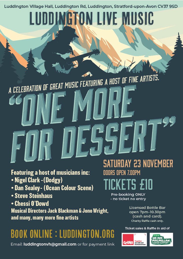 Jack Blackman 🎶 (@jblackmansongs) on Twitter photo Hey guys this is happening on Nov 23rd at Luddington Village Hall. It’s selling really fast so don’t wait on your tickets. <a href="/dodgy_nigel/">Nigel Clark</a> . <a href="/dansealey54/">Dan Sealey Music</a> , <a href="/ChessiOdowd/">Francesca Booth</a>, <a href="/GregBrice8/">Greg Brice</a> , Katherine Abbott and many many more playing. Ticket link below ☮️ x Hey guys this is happening on Nov 23rd at Luddington Village Hall. It’s selling really fast so don’t wait on your tickets. <a href="/dodgy_nigel/">Nigel Clark</a> . <a href="/dansealey54/">Dan Sealey Music</a> , <a href="/ChessiOdowd/">Francesca Booth</a>, <a href="/GregBrice8/">Greg Brice</a> , Katherine Abbott and many many more playing. Ticket link below ☮️ x